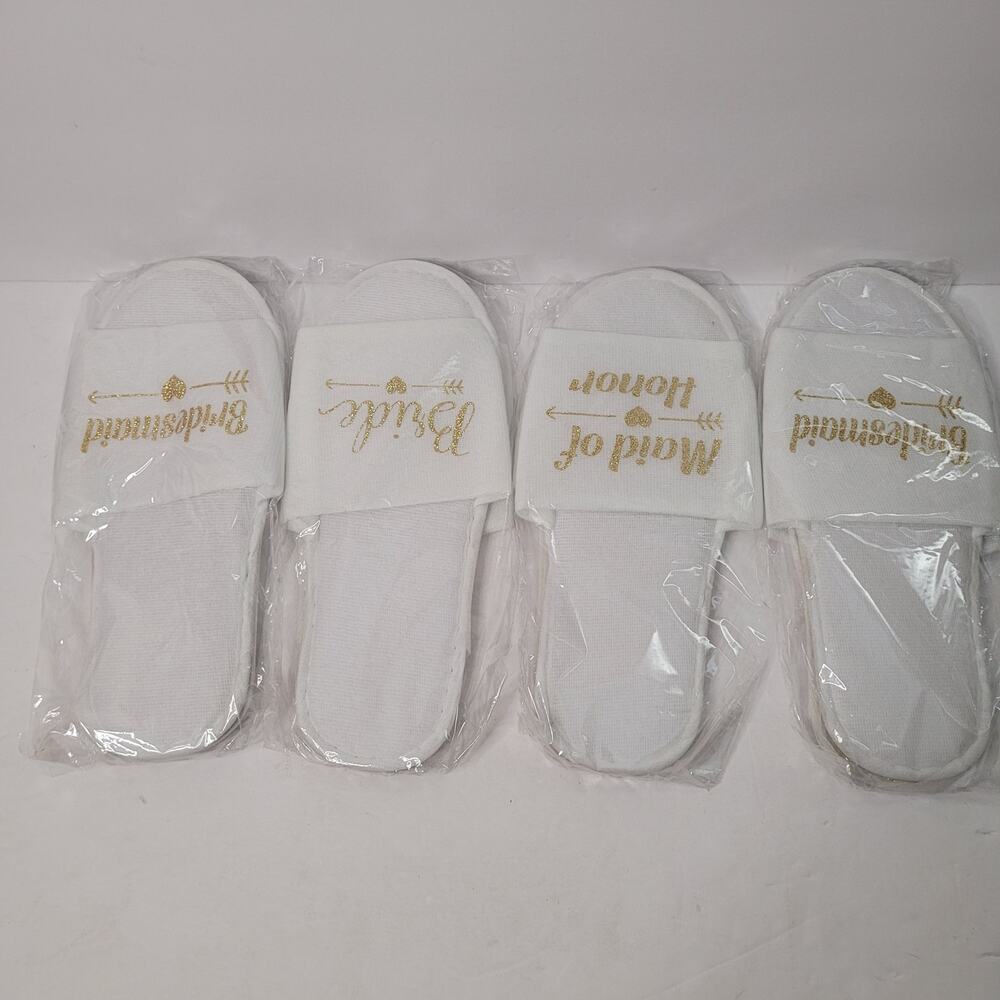 4 Wedding Party Slippers